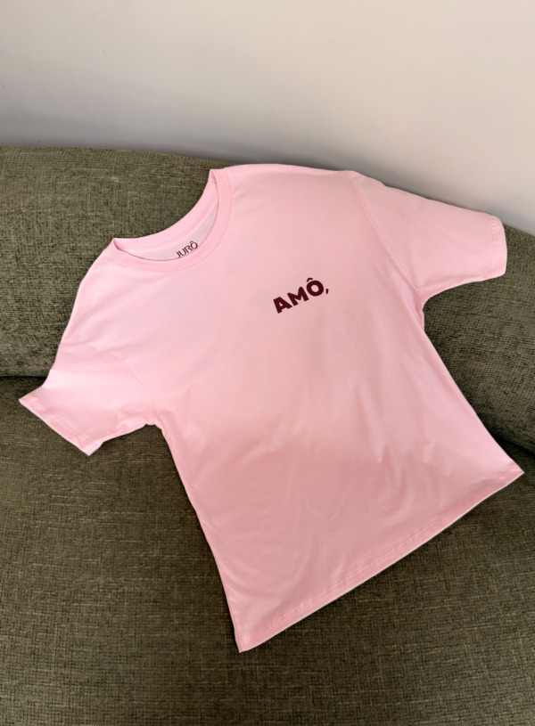 CAMISETA AMÔ CABÔ ROSA