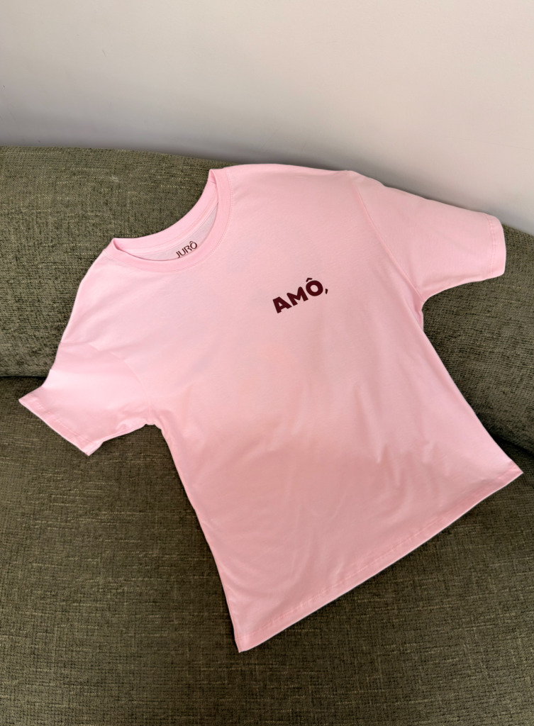 CAMISETA AMÔ CABÔ ROSA
