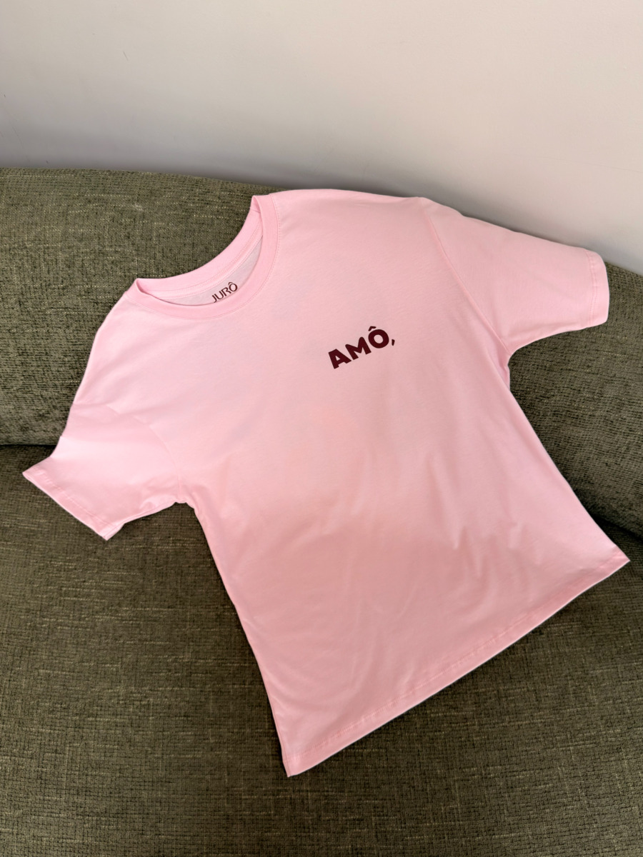 CAMISETA AMÔ CABÔ ROSA — JURÔ